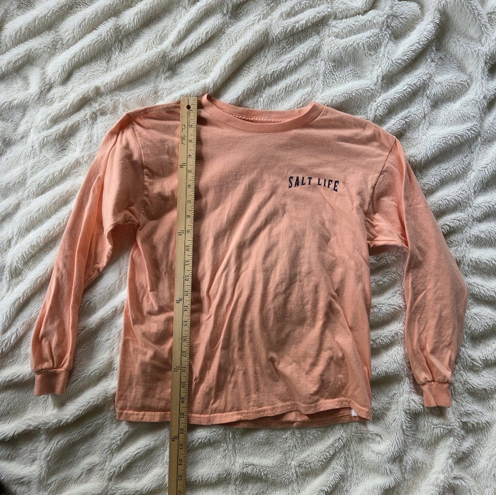 Salt Life Kids Long Sleeve Tee - Peach Youth Large